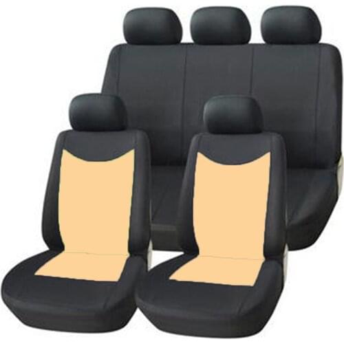 Universal 9 Pcs Car Cases Red Gray Mesh Sponge Car Styling Interior Accessories Sedans Car Seat Covers Set for Car Care 2017