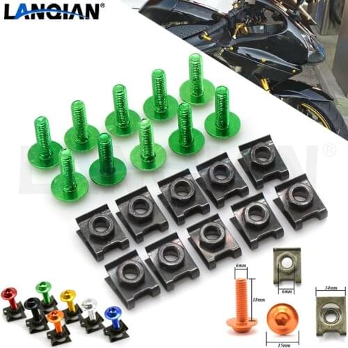 Motorcycle Fairing Screws Fastener Clips Body Spring Nut Bolts Kit For Kawasaki NINJA 650R ER6F ER6N W800 SE Z750S ZR750 ZEPHYR