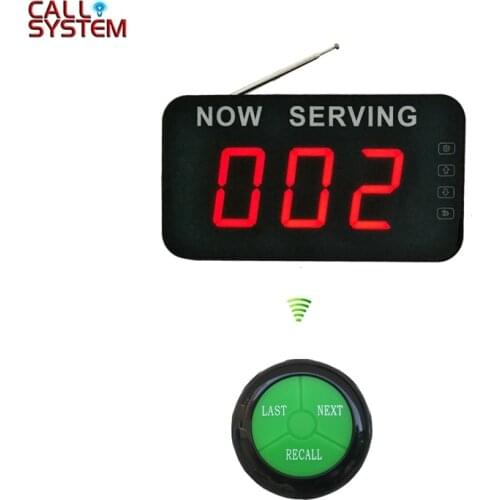 Take a number system 3-digit display with Control Button (Next Last Recall) Wireless Queue Management System