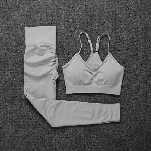 Womens Tracksuit Fitness Yoga Sets Newest Seamless Sports Suits High Waist Gym Fitness Pants Sportswear Workout Bra+Leggings