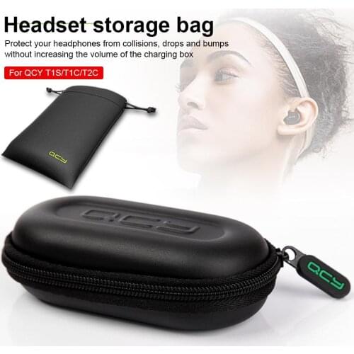 T1S Black EVA Zip Carry Hard Case Storage Pack for Wireless Bluetooth Headphones Headset