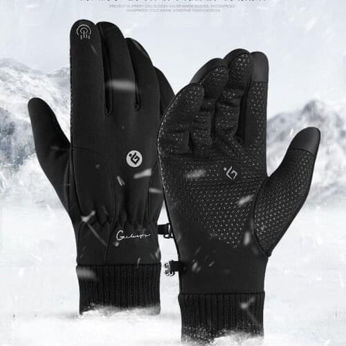 Winter Mens Gloves Outdoor Windproof Thick Warm Cycling Gloves Mountaineering Skiing Waterproof Touch Screen Gloves For Men New