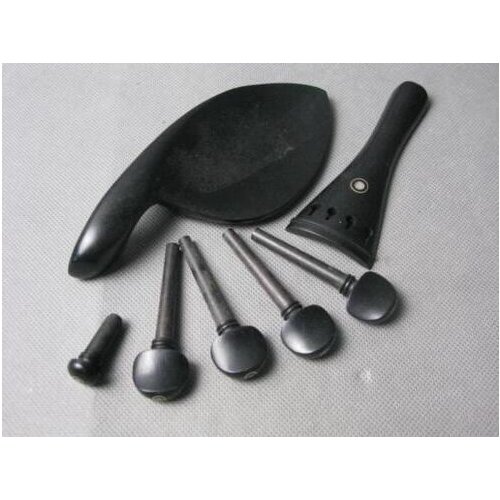 1set of ebony wood viola parts inlay Paris eyes, chinrest, tailpiece and so on