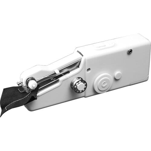 1Pcs Household Portable Mini Sewing Machine Needlework Cordless Hand-held Clothes Fabrics Manual Sewing Machines Home Travel