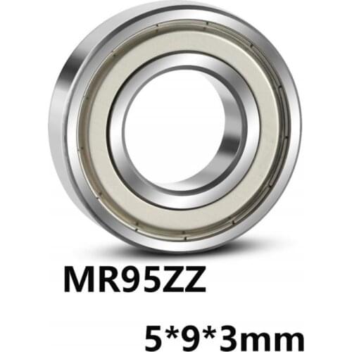 10Pcs/batch of Mr95Zz Bearing 5*9*3Mm Deep Groove Ball Miniature Bearing Mr95Zz 5X9X3Mm High Quality Bearing Steel
