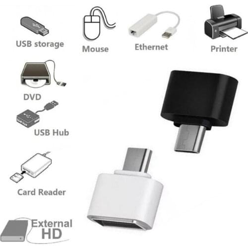 HOT 2Pcs Universal Usb To Type C Adapter For Android Mobile Mini Type-C Jack Splitter smartphone USB C Connectors OTG Converter