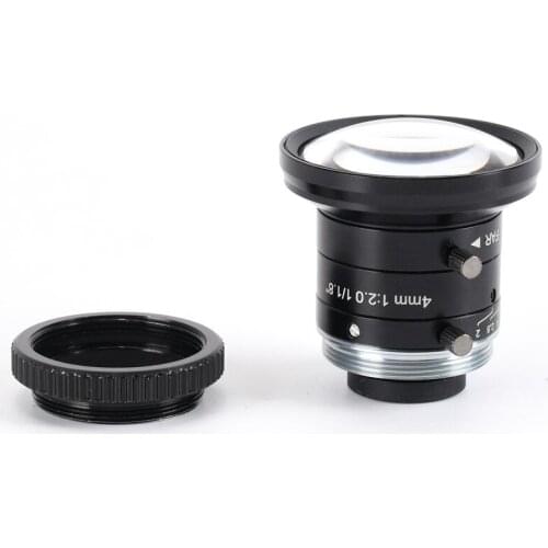 4mm 1/1.8" Manual IRIS Zoom Focus Lens CS Mount 1:2.0 CCTV Lens Wide Angle for CCTV Camera or Microscope Camera