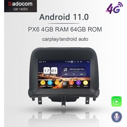 720P PX6 DSP Android 10.0 8 Core 4GB RAM Car DVD Player GPS autoradio tape car radio For Ford Tourneo Courier 2014-2016