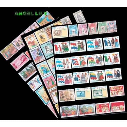 75 PCS All Different Topic Clothing Unused Postage Stamps With Post Mark For Collection Gift