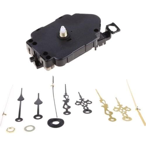 Silent Wall Quartz Pendulum Clock Movement Mechanism DIY Replacement Repair Kit with 3 Different Pairs Hands P15D