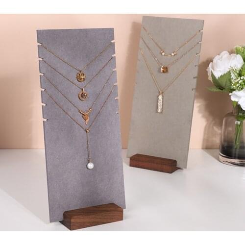 Colorful wooden necklace holder stand for jewellery holders jewelry organizer jewelry display multi-necklace bracelete case