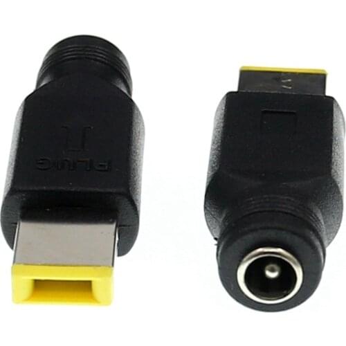 DC 5.5x2.1mm Female To Square Plug 20V Power Converter Socket Connector for Lenovo ThinkPad AC Power Adapter Charger Supply