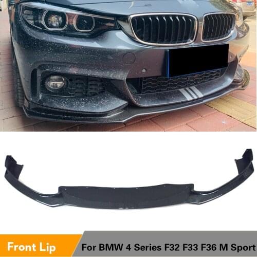 For BMW 4 Series F32 F33 F36 M Sport 2014 - 2018 Front Bumper Lip Spoiler Splitters Guard Carbon Fiber / FRP