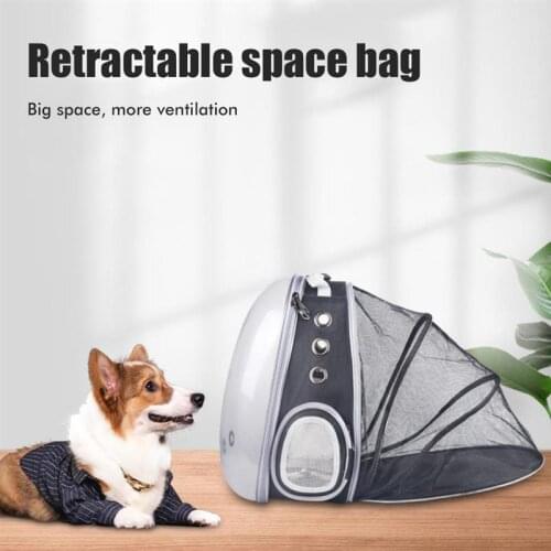 New Style Dog Pet Lightweight Travel Out Carrier Bag Expandable Cat Carrying Backpack Breathable Small Cat Capsule Cage Carrier