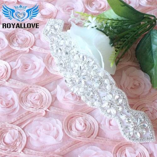 Fashion Bridal Crystal Glass Rhinestone Applique trim For Bridal wedding dress headband hat clothes Costume sash accessory 30Pcs
