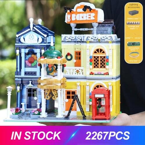 Mould king 16031 Barber Shop 2267pcs MOC Modular Building Blocks Bricks Assemble Toys Christmas Gifts