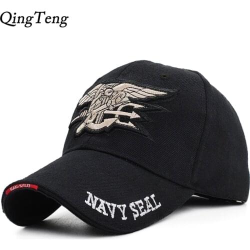 Us Navy Team Tactical Baseball Cap Mens Navy Seals Caps Brand Gorras Cotton Army Snapback Hat Black Bone Male New 2019
