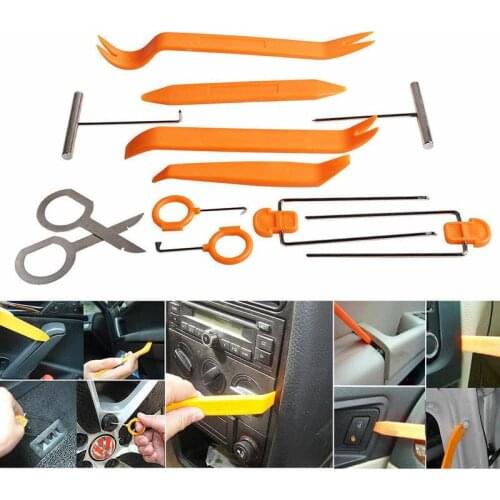 12pcs/set Car Audio Removal Tools Kit Auto Interior Radio Panel Repair Tools Thicken Panel Dash Audio Disassembly Installer Set