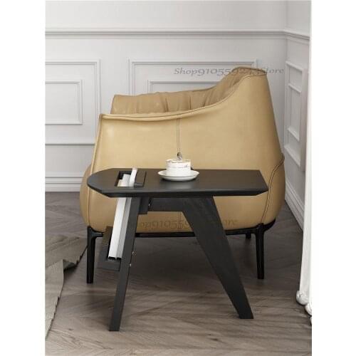 Nordic Simple Modern Solid Wood Side Table Designer Creative Small Coffee Table Home Living Room Light Luxury Corner Table Sofa