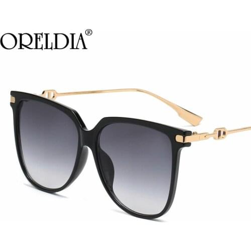 2021 Latest Sunglasses Ladies Brand Designer Retro Metal Glasses Fashion Ladies Big Frame Cat Eye Lunette De Soleil Femme UV400