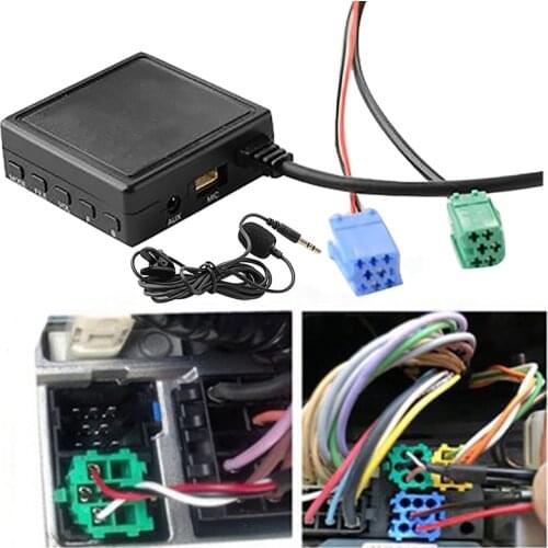 NEW-Car Bluetooth Module 6 Pin AUX TF USB Adapter Wireless Radio Player Stereo o Module for Renault 2005-2011