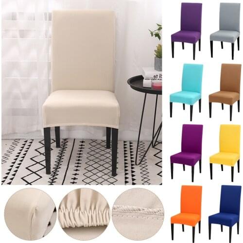 Solid Color Chair Cover Spandex Stretch Elastic Slipcovers Chair Covers White For Dining Room Kitchen Wedding Banquet Hotel