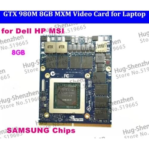 New Original GTX 980M Graphics Card GTX980M N16E-GX-A1 8GB GDDR5 MXM For Dell Alienware MSI HP sent by DHL /EMS free Shipping