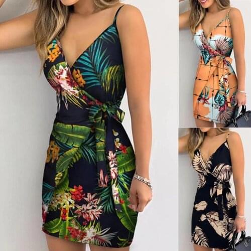 Sexy Off Shoulder Print Summer Dress Women Backless Mini Dresses Bandage Beach Dresses Female Casual Party Boho Vestidos 2021