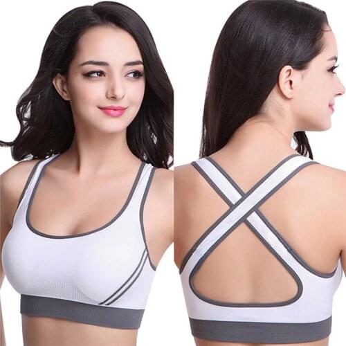 Sexy Women Fitness Bra Padded Compression Sport Bra Top Sportswear Quick Dry Elastic Crop Top Sexy Running Top Yoga Bra Ladies