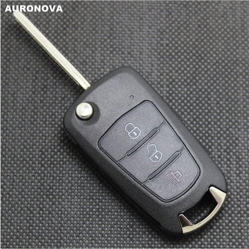 AURONOVA New Replace Flip Folding Key Shell for Great Wall Wingle Steed 5 6 Haval H5 Hover 3 Buttons Remote Car Key Case