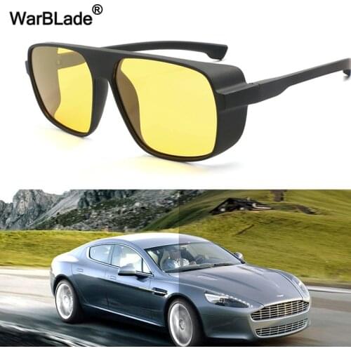 WarBLade Brand Design Night Vision Sunglasses Men Driver Polarized Sunglasses Yellow Lens UV400 Protection Safety Driving Oculos