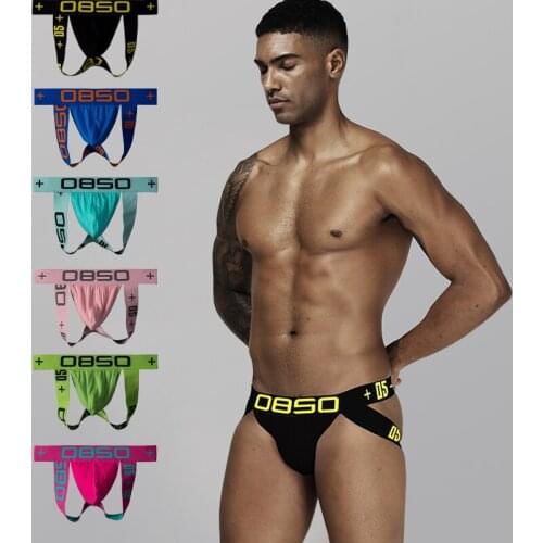 ORLVS Sexy Men Thongs Strings Underwear Tanga Homme Jockstraps Male Cotton Cuecas Masculinas U Pouch Breathable Bikini Gay Slips