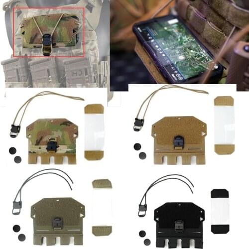 Tactical Vest Special Front Panel Attachment Mobile Phone Bag Secure Fixation Visual Admin Pouch