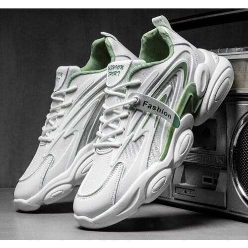 Trend ins sports daddy shoes spring 2021 new Korean fashion thick-soled casual running mens shoes