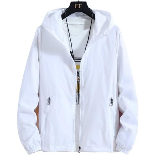 2021 Spring Autumn Casual Bomber Windbreaker Jacket Men Women Hooded Thin Zipper Coat Slim Outwear Hip Hop Jacket Men 6XL 7XL