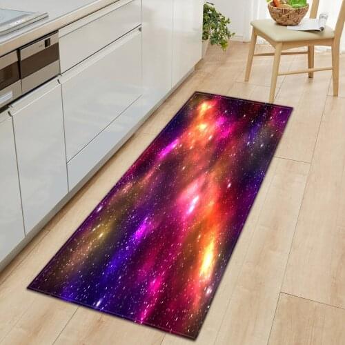 Entrance Mat Color Starry Sky Printed Mat for Bedroom Soft Sofa Living Room Carpet Washable Anti Slip Kitchen Bathroom Rugs