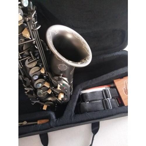 High Quality E flat Alto saxophone Suzuki Black Nickel Gold musical instruments Super played professional grade
