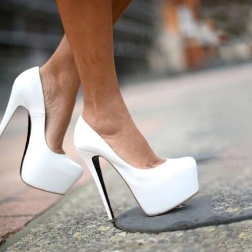 BERZIMER Women Platform Pumps High Heels Sandals Wedding Dress Frau Pumpen Escarpins Femme Shoes Woman Large Size 46 50 51 52