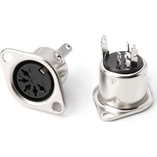 10PCS 3/4/5/6/7/8PIN Panel Mount Female Jack DIN Adapter MIDI Cable Connector 649E