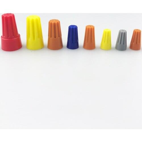 100Pcs Electrical Wire Connector Twist-On Rotating Terminals Cap Spring Insert Assortment Kit P1 P2 P3 P4 P6 AWG 22-10