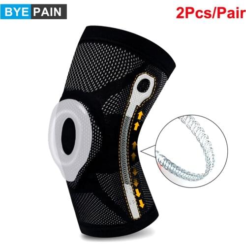 2Pcs Knee Braces for Knee Pain Support with Patella Gel Pad Side Stabilizers,Knee Pads for Running ACL Injury Recovery Men Women