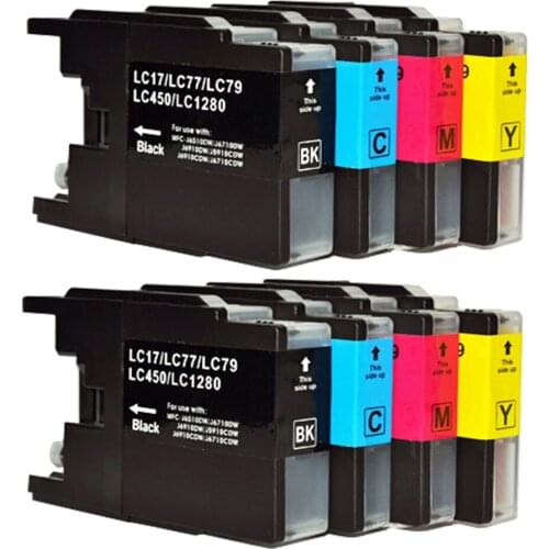 8x LC1240 cartridges for Brother DCP-J525W J725DW MFC-J430W J625DW J6510DW J6710DW J6910DW J825DW J5910DW printer
