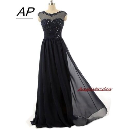 ANGELSBRIDEP Chiffon A-Line Bridesmaid Dresses 2021 Luxury Crystals Cap-Shoulder Robe Demoiselle D'honneur Vestido Madrinha