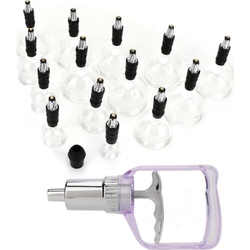 14pcs Chinese Medical Vacuum Cupping Set Includes 5 Types Suction Cups Body Massage Jar Set Cupping Tools for Health Care