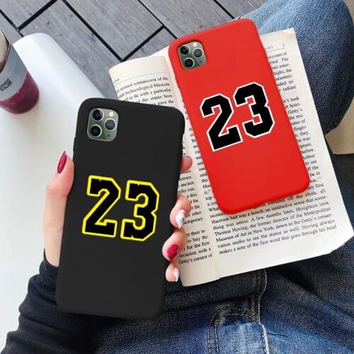 Colorful Lucky Number Silicone Basketball phone Case for iPhone 6S Plus 7Plus 11 Pro Max XR X XS MAX 7 8 SE2020 sport Soft cover