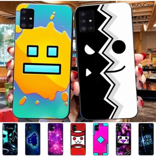 Geometry Dash cute game Phone Case For Samsung Galaxy A7 8 2018 6 8 Plus A9 2018 A10 20 30 40 50 70