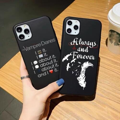 Fashion Vampire Diaries Damon black Soft Phone Case For iPhone SE 12mini 12pro 11pro Max 7 8 Plus XR Xs Max 5 TPU Silicone cover
