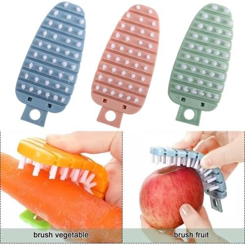 Fruit Vegetable Brush Carrot-shaped Cleaning Brush Easy for Potato Fruit Cleaning Tool Home Gadget Kitchen Useful Cleaning Brush