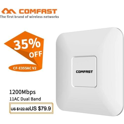 COMFAST Wireless AP 1200M Ceiling AP 802.11AC 5.8G 2.4G WIFI router 48V POE Power WiFi Access Point indoor AP Signal Amplier AP