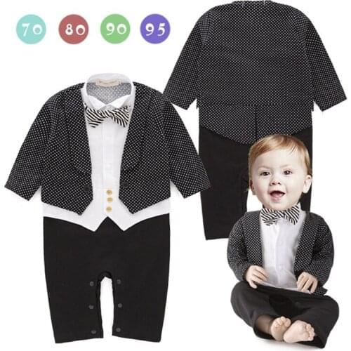 Spring Autumn 2020 Boy Baby Romper Clothes Gentleman Kids Infant Boys One-Piece Infantil Boys Clothing Rompers Baby Outfits Boy